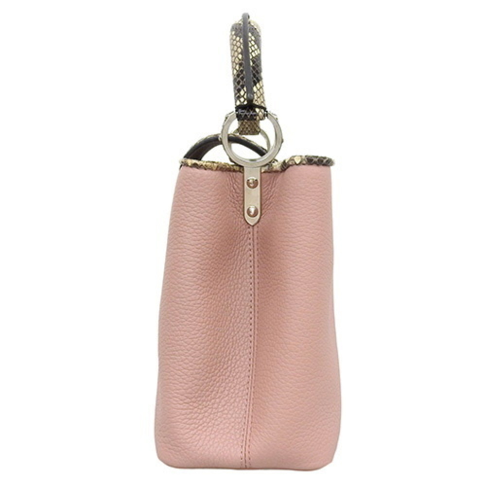 Louis Vuitton Capucines Mm Python Handbag Pink - image 3